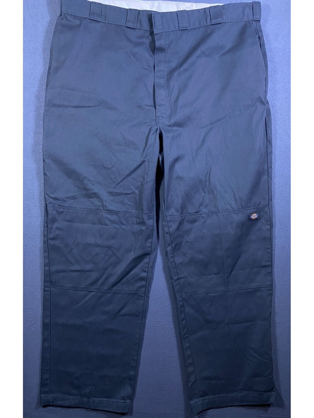 Dickies Pants Mens 46x34 Big Tall Blue Loose Fit Double Knee Canvas Workwear